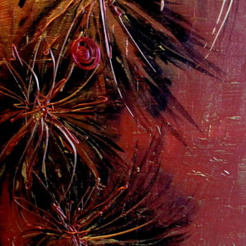 Painting titled "WILD FLOWER" by Cj Arts, Original Artwork, Acrylic