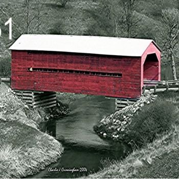 Photography titled "Covered Bridge in t…" by Charles Cunningham, Original Artwork
