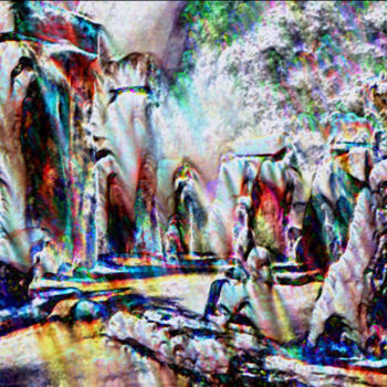 Digital Arts titled "Mégalithes" by Cj Perin, Original Artwork, Digital Painting