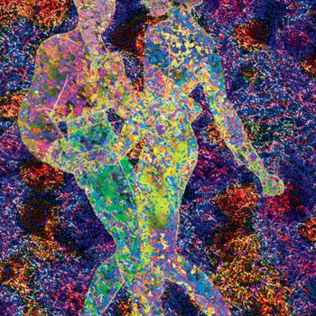 Arts numériques intitulée "la danse des étoiles" par Cj Perin, Œuvre d'art originale, Peinture numérique