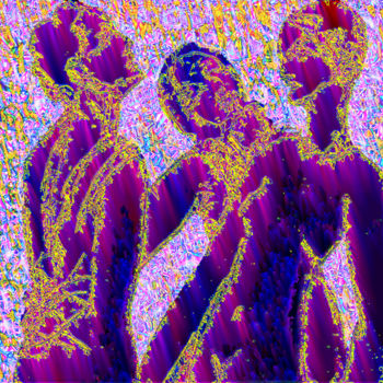 Digitale Kunst getiteld "Trio bustres" door Cj Perin, Origineel Kunstwerk, Digitaal Schilderwerk
