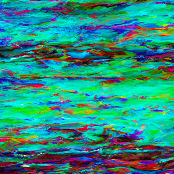 Arts numériques intitulée "Dans la baie au cou…" par Cj Perin, Œuvre d'art originale, Peinture numérique