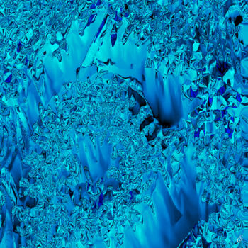 Arts numériques intitulée "La vie en bleu" par Cj Perin, Œuvre d'art originale, Peinture numérique