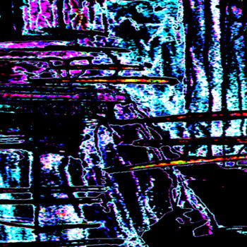 Digitale Kunst mit dem Titel "The car" von Cj Perin, Original-Kunstwerk, Digitale Malerei