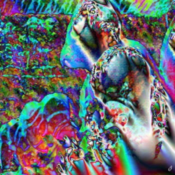Digital Arts με τίτλο "L'Alien" από Cj Perin, Αυθεντικά έργα τέχνης, Ψηφιακή ζωγραφική