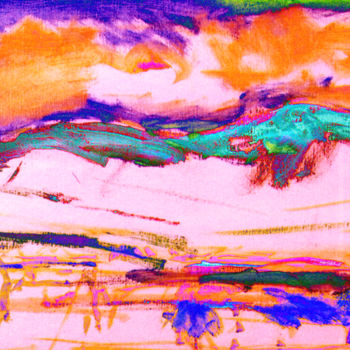 Digital Arts titled "Reflets de dunes" by Cj Perin, Original Artwork, Digital Painting