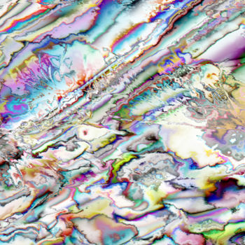 Arts numériques intitulée "Reflets de glacier" par Cj Perin, Œuvre d'art originale, Peinture numérique