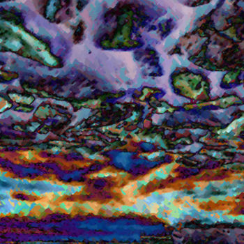 Arts numériques intitulée "Un ciel de plomb" par Cj Perin, Œuvre d'art originale, Peinture numérique