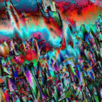 Digitale Kunst mit dem Titel "Mouvance" von Cj Perin, Original-Kunstwerk, Digitale Malerei