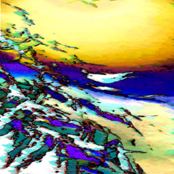 Arts numériques intitulée "Bain de soleil" par Cj Perin, Œuvre d'art originale, Peinture numérique