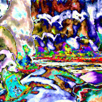 Digital Arts titled "Agartha" by Cj Perin, Original Artwork, Digital Painting