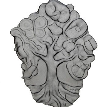 Sculpture intitulée "Tree of life" par Ck Cooper, Œuvre d'art originale, Métaux