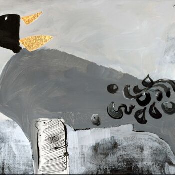 Картина под названием "Like A Black Night" - Jiri Havlik, Подлинное произведение искусства, Акрил
