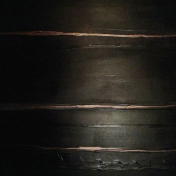 绘画 标题为“Black and copper” 由Catherine Le Roux, 原创艺术品, 丙烯
