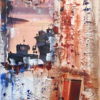 Schilderij getiteld "voyage" door Roemy, Origineel Kunstwerk, Acryl