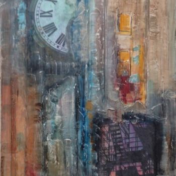 Painting titled "le temps" by Roemy, Original Artwork, Acrylic