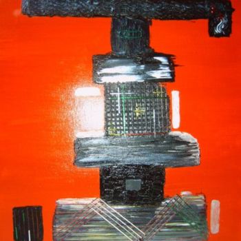 Painting titled "la machine" by Clacla, Original Artwork