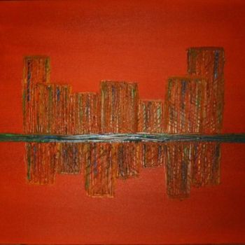 Painting titled "reflet" by Clacla, Original Artwork, Oil