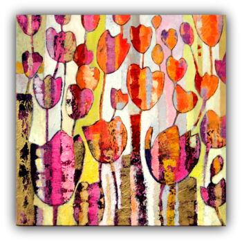 Pintura titulada "harmonies" por Claire Biette, Obra de arte original, Acrílico Montado en Bastidor de camilla de madera