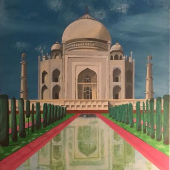 Painting titled "Le Taj Mahal" by Lun'Artist, Original Artwork, Acrylic