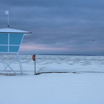 Fotografia intitolato "Winter beach" da Angie Black, Opera d'arte originale, Fotografia digitale