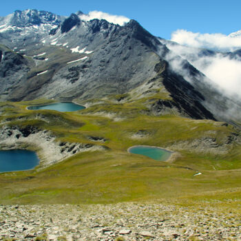 Fotografie getiteld "Lac de montagne" door Angie Black, Origineel Kunstwerk, Digitale fotografie