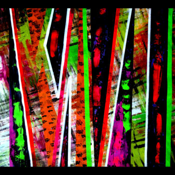 Digitale Kunst getiteld "Bambou fou" door Claire Fuvelle, Origineel Kunstwerk, Acryl