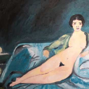Ζωγραφική με τίτλο ""La belle Italienne"" από Claire Marie Gay, Αυθεντικά έργα τέχνης, Λάδι Τοποθετήθηκε στο Ξύλινο πάνελ