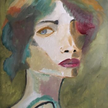Painting titled ""Haenel"" by Claire Marie Gay, Original Artwork, Oil Mounted on Wood Panel