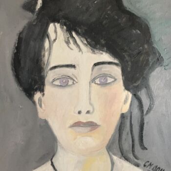 Painting titled ""Camille C."" by Claire Marie Gay, Original Artwork, Oil