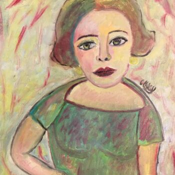 Painting titled ""Kalinka"" by Claire Marie Gay, Original Artwork, Oil Mounted on Wood Panel