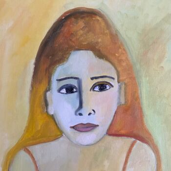 Painting titled ""Rayon de soleil"" by Claire Marie Gay, Original Artwork, Oil Mounted on Wood Panel