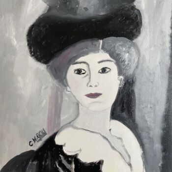 Painting titled ""Misia Sert"" by Claire Marie Gay, Original Artwork, Oil Mounted on Wood Panel