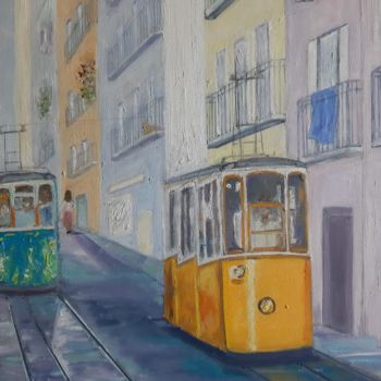 Painting titled "Rue de Lisbonne" by Clayre Paris, Original Artwork, Oil