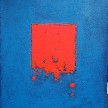 Картина под названием "Red cascade" - Claire Mcinnerny, Подлинное произведение искусства, Акрил Установлен на Деревянная рам…
