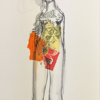 Zeichnungen mit dem Titel "Eléonore-02" von Claire Mériel, Original-Kunstwerk, Papier