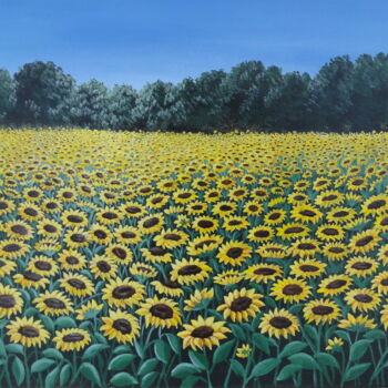 제목이 "Tournesols"인 미술작품 Claire Morand로, 원작, 아크릴