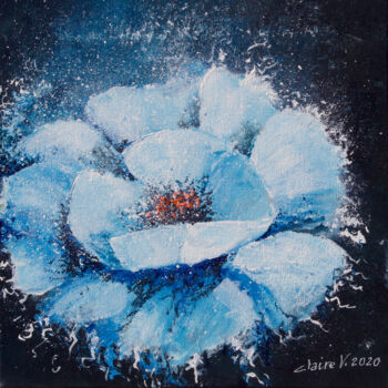 绘画 标题为“Fleur bleue” 由Claire Morand, 原创艺术品, 丙烯