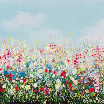 Schilderij getiteld "Graffiti ´s meadow" door Claire Morand, Origineel Kunstwerk, Acryl