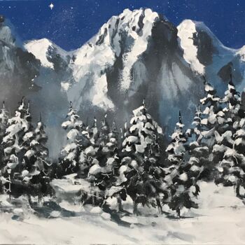 Painting titled "Paradis blanc" by Claire Morand, Original Artwork, Acrylic