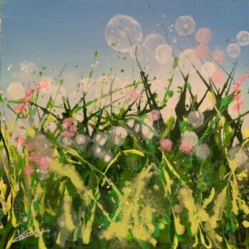 绘画 标题为“Flowers waltz 5” 由Claire Morand, 原创艺术品, 丙烯 安装在纸板上