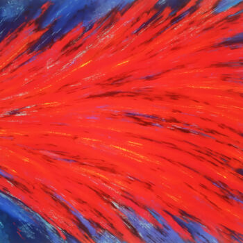 Painting titled "Rouge" by Claire Pastel, Original Artwork, Pastel