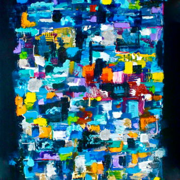 Malerei mit dem Titel "ESPACE COULEURS" von Claire Pinci, Original-Kunstwerk, Acryl