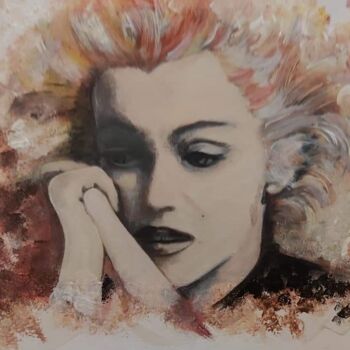 Painting titled "Marilyn" by Claire Reginaud, Original Artwork, Acrylic Mounted on Wood Stretcher frame