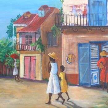 Painting titled "Petite Rue" by Claire Richelme, Original Artwork