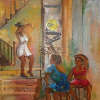 Painting titled "Les filles" by Claire Richelme, Original Artwork