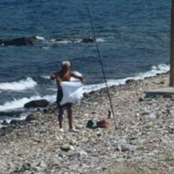 Photographie intitulée "Le Pêcheur" par Chiara D., Œuvre d'art originale