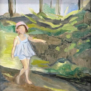 Картина под названием "feel good painting-…" - Claire Guyard Aschehoug, Подлинное произведение искусства, Масло