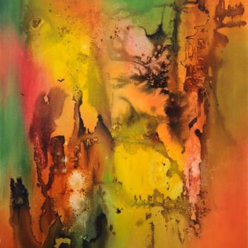 Pittura intitolato "Mangrove" da Claire Hamant, Opera d'arte originale, Olio