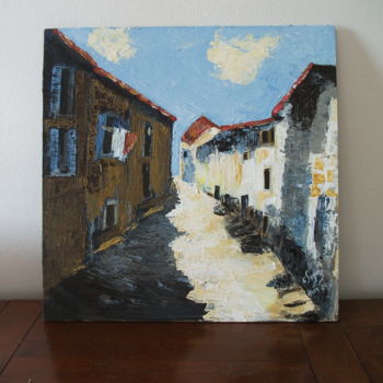 Peinture intitulée "vieux village- acry…" par Claramax, Œuvre d'art originale